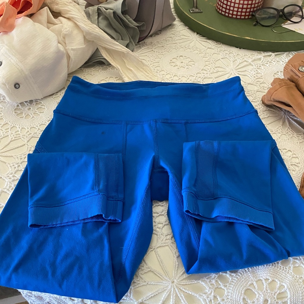 Blue Women's crop leggings